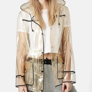 Topshop Glitter Raincoat